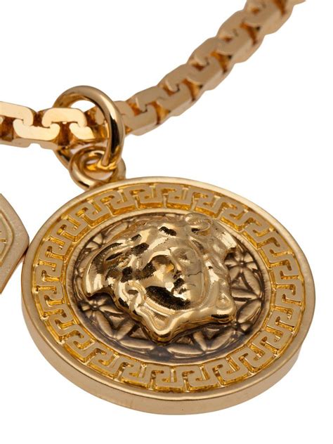 versace medusa logo tangle necklace|Versace small medusa head necklace.